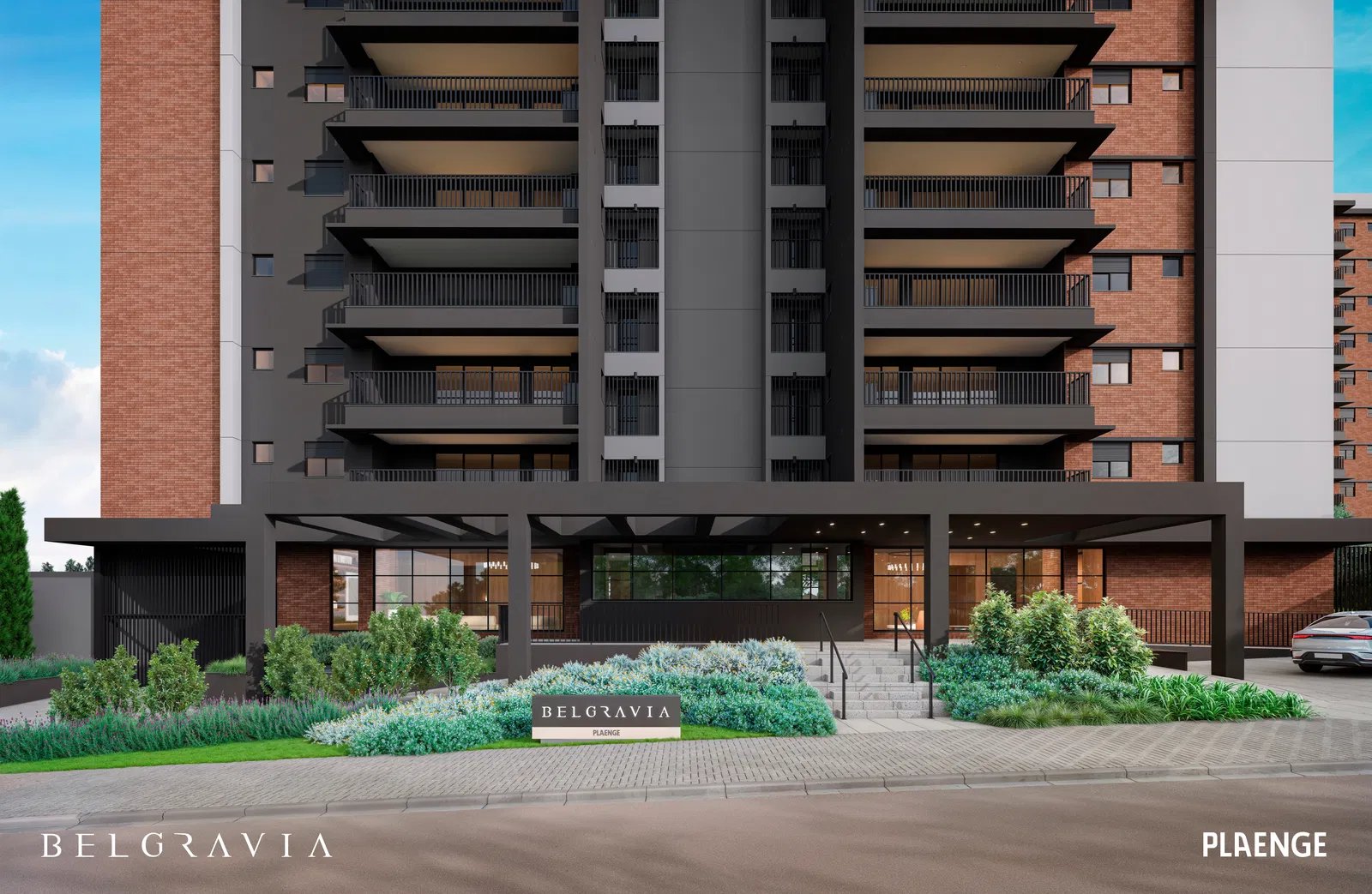 Belgravia by Plaenge — fachada do empreendimento em Nova Campinas