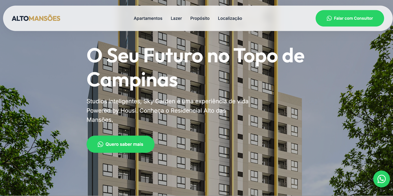 Landing Page Lançamento Imobiliário Alto Mansões
