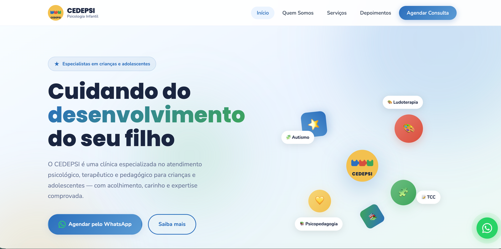 Landing Page CEDE Psicologia
